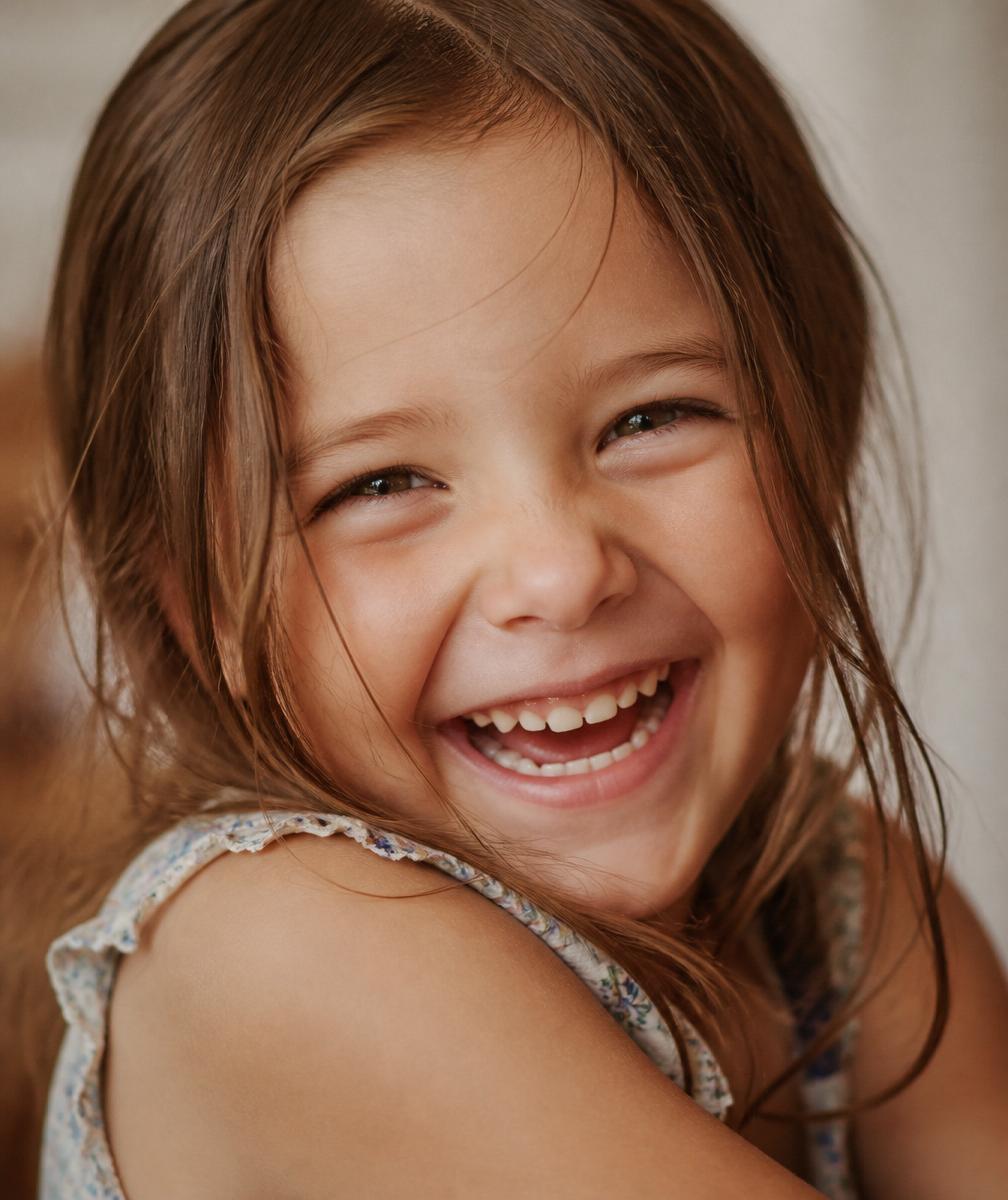 Happy child laughing
