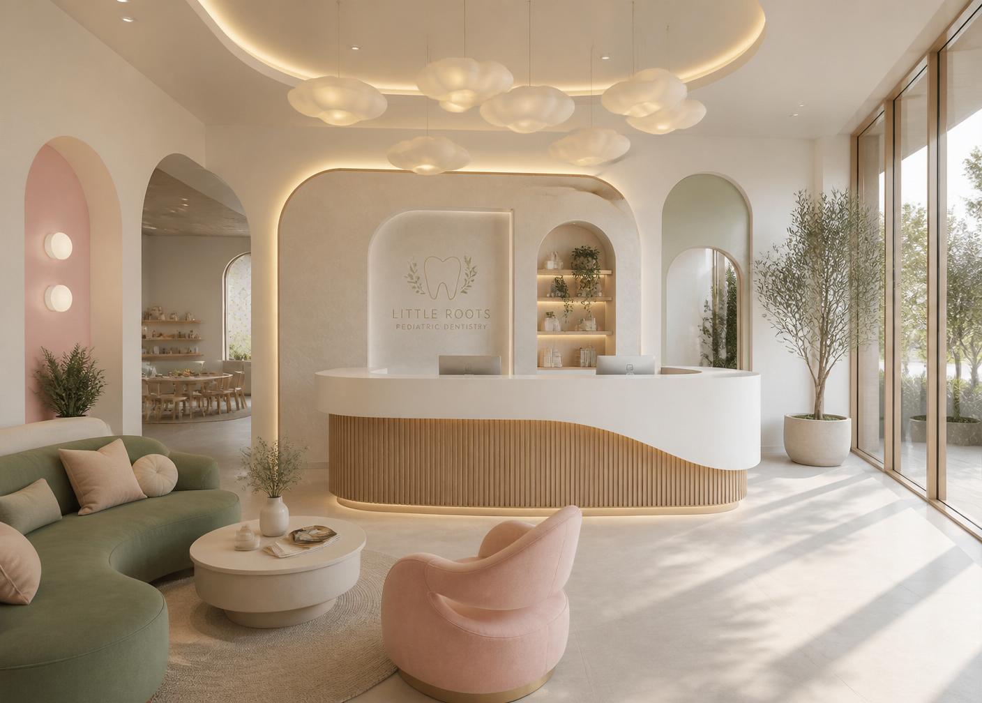 Modern pediatric clinic reception